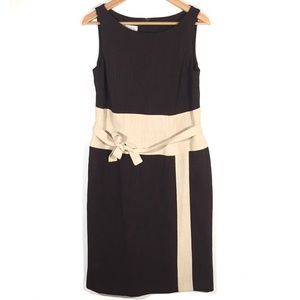 Kasper Sheath Dress Sleeveless Career Patchwork